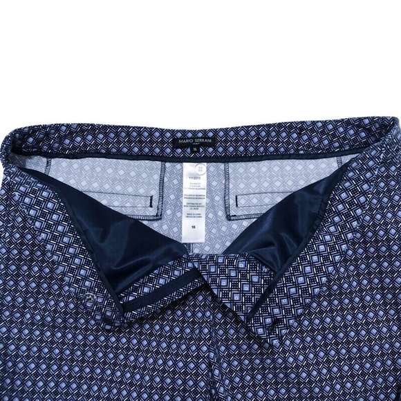 MARIO SERRANI Italy Blue & White Bermuda Shorts 16 - Picture 8 of 16